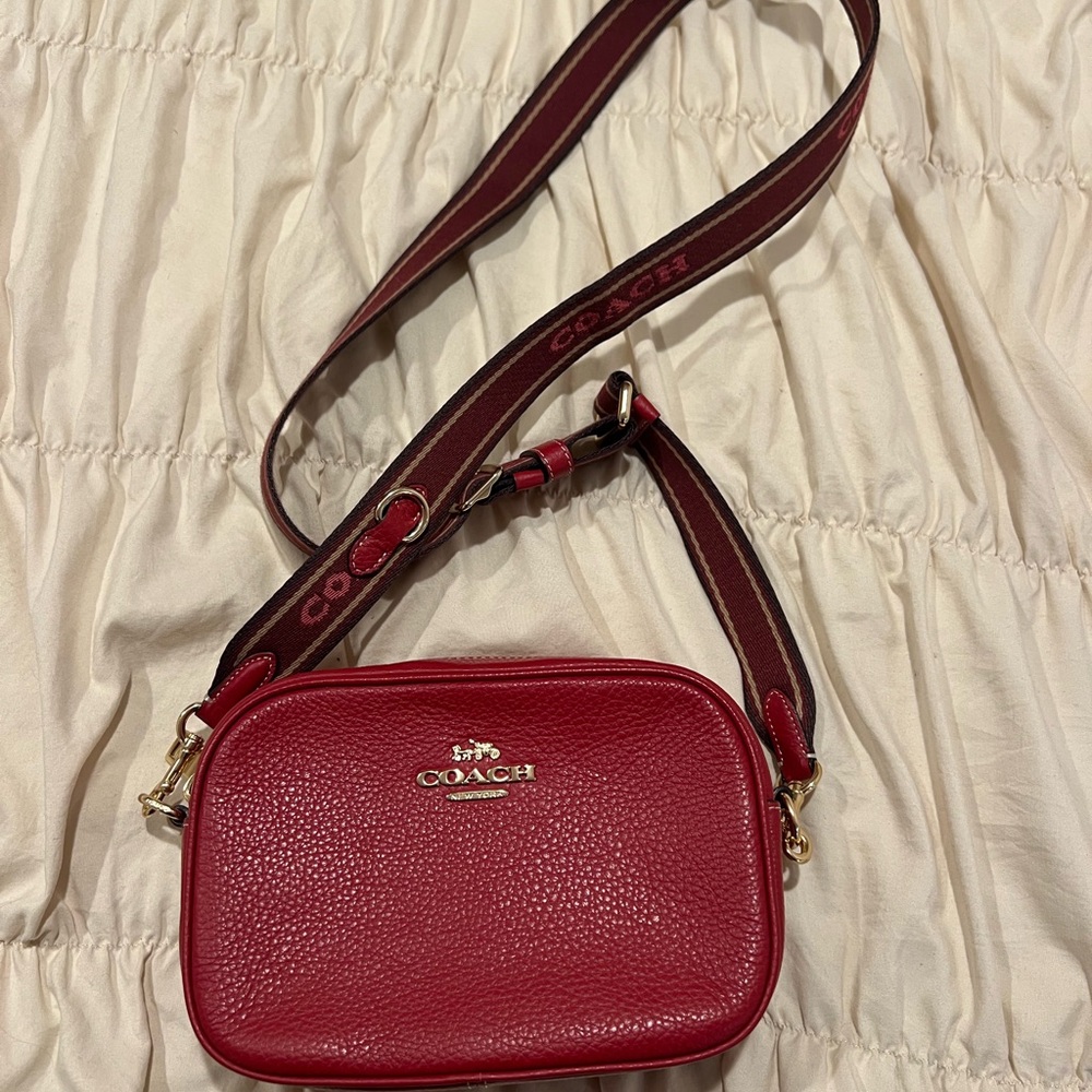 Coach Jamie camera bag in refined pebble leather